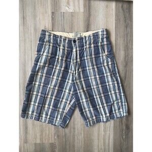 US Expedition Shorts Men's SZ 30 Blue White Plaid EUC